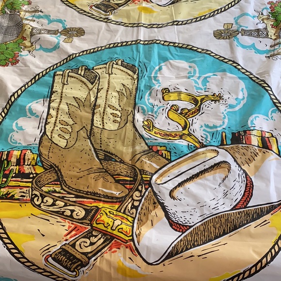 Western Cowboy boot tablecloth - Picture 3 of 13